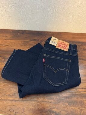 Levi's Women's Dark Indigo Classic High Rise Straight Jeans